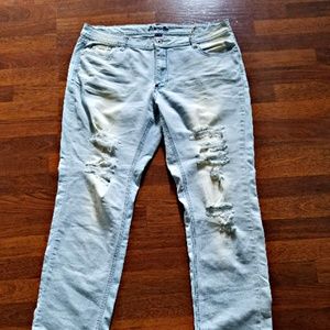 Straight leg distressed Angels